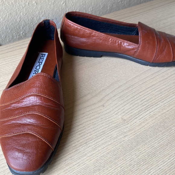 Vintage Women’s Loafers Leather Brown size 10 90s 80s Report - Picture 15 of 17